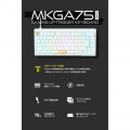 プリンストン UPトリガー対応 CNCフルアルミ 75%ゲーミングキーボード(ホワイト) オリジナル磁気スイッチ UP-MKGA75MTL-RT-J/W 写真2