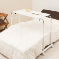 永井興産 ( NAGAIKOSAN ) 伸縮式 ベッド テーブル ホワイト | 昇降式 ベッドサイド サイドテーブル ベッドテーブル ワゴン 介護 高さ調節 幅調節 キャスター 写真3