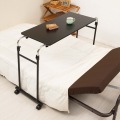 永井興産 ( NAGAIKOSAN ) 伸縮式 ベッド テーブル ブラック | 昇降式 ベッドサイド サイドテーブル ベッドテーブル ワゴン 介護 高さ調節 幅調節 キャスター 写真3