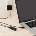 USBHUB2.0/機能主義/セルフパワー/4ポート/100cm/ブラック 写真3