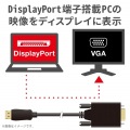 変換ケーブル/DisplayPort-VGA/1.0m/ブラック 写真3