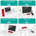 縦でも横でも使える スピーカー Bluetooth 有線 小型 PC パソコン iPhone iPad TV 重低音 パッシブラジエータ搭載 ホワイト 写真3