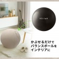 バランスボール カバー 65cm ファブリックカバー インテリア ハンドル付き 持ち運び簡単 ポリエステル ベージュ エクリアスポーツ 写真3
