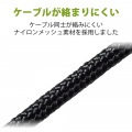 イヤホン ステレオヘッドホン 有線タイプ セミオープン型 マイク付 直径3.5mm 4極ミニプラグ 高耐久ケーブル シルバー 写真3