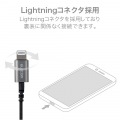 イヤホン ステレオヘッドホン 有線タイプ カナル型 LightningiPhone/iPad マイク付 耳栓タイプ 高耐久ケーブル ブラック 写真3