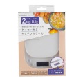 キッチンスケール デジタル はかり 最小0.1g 最大2kg タイマー機能 ホワイト 自動電源オフ 見やすいバックライト パスタに便利 パン お菓子作り おしゃれ 写真3