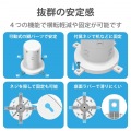 タワー型タップ/8個口/雷サージ付/ホコリ防止シャッター付/固定可能/5ポート合計出力4.8A/2.0m/ホワイト 写真3