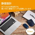 ワイヤレスマウス BlueLED 無線 ( USB 2.4GHz ) 4ボタン 薄型 モバイルマウス 収納ポーチ付き 割り当て機能 レシーバー収納付 グレー 写真3