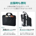 ビジネスバッグ ブリーフケース ブラック 薄型 小物入れ 撥水加工 ショルダータイプ 手提げ 15.6インチ ノートパソコン ビジネス 写真3