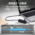 USBハブ タイプC USB3.0 USBメス × 3ポート マグネット付 PC給電 セルフパワー バスパワー Power Delivery ブラック 写真3