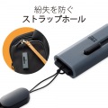 USBメモリ 128GB USB3.2(Gen1) 高速データ転送 スライド式 キャップなし ストラップホール付 グレー 写真3