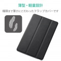 dtab Compact ドコモ d-42A ケース カバー レザー フラップ ブラック 薄型 軽量 背面クリア 画面保護 写真3