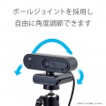 WEBカメラ スタンド 卓上 GoPro用アダプタ付 高さ調整 角度調整 ブラック ウェブカメラ テレワーク WEB会議 写真3