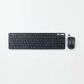 キーボード ワイヤレス マウス付 無線 USB 抗菌 薄型 フルキーボード ワイヤレスキーボード メンブレン式 ブラック 写真3