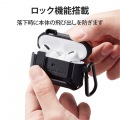 AirPods Proケース ZEROSHOCK Lock 耐衝撃 TPU ポリカーボネート アルミ合金 カラビナ付き ブラック 写真3
