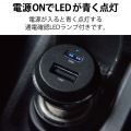 車載充電器 カーチャージャー タイプCポート USBポート PD おまかせ充電 ブラック 写真3