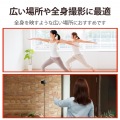 スマホ用三脚 ロングタイプ 最長160cm ワンボタン組み立て 軽量 カメラ可 耐荷重30kg フォルダー対応4.0?6.5インチ ブラック 滑り止め アクセサリーシュ 写真3