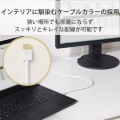 HDMIケーブル 2m プレミアム やわらか インテリア ホワイト 写真3