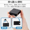 カードリーダー USB3.0 ケーブル収納タイプ 【SD SDHC SDXC microSD microSDHC microSDXC MMC RS-MMC 等対応】 Windows11 Mac ブラック 写真3