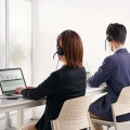 ヘッドセット ヘッドホン 有線 両耳 マイク付 折りたたみ式 オーバーヘッド USB接続 ミュート機能付 ブラック 写真3