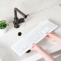 キーボード 無線 (2.4GHz) ワイヤレス USB-A 洗える(IPX5) メンブレン 高耐久設計 抗菌 【Windows11 mac Chrome】対応 ホワイト 写真3