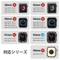 アップルウォッチ カバー ケース Series 7 [ 45mm ] フルカバー ハイブリッド 強化ガラス 硬度10H 全面保護 液晶 側面 指紋防止 モデル番号[ A2474 等] ブラック 写真3