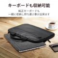 Surface Go3 Go2 Go パソコンケース ハンドル付き 軽量設計 起毛素材 ポケット付 PCケース バッグインバッグ パソコンバッグ ブラック 写真3