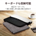 Surface Pro 8 / Surface Pro X インナーバッグ ケース 小物ポケット付 ダブルファスナー ブラック 写真3