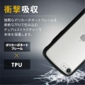 iPhone SE 第3世代/SE 第2世代/8/7 用 ケース カバー ハイブリッド TOUGH SLIM LITE リング付き 耐衝撃 軽量 薄型 フレームカラー 背面クリア ブラック 写真3