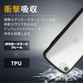 iPhone SE 第3世代/SE 第2世代/8/7 用 ケース カバー ハイブリッド TOUGH SLIM LITE 耐衝撃 軽量 薄型 フレームカラー 背面クリア ワイヤレス充電可 ブラック 写真3