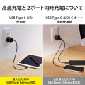 USB Type-C 充電器 PD 対応 最大出力20W タイプC ×2 【 iPhone iPad Air Galaxy Xperia AQUOS OPPO Android 各種 他対応 】 スイングプラグ 小型 軽量 ブラック 写真3