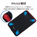 タブレットケース カバー 汎用 9.6?10.1インチ 起毛素材 スリップインケース 耐衝撃 ペンホルダー ブラック 写真3