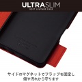 AQUOS sense7 plus ケース カバー レザー 手帳型 マグネット フラップ 耐衝撃 衝撃吸収 軽量 薄型 スタンド機能付 UltraSlim ブラック 写真3
