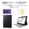 dtab d-51C 用 ケース カバー レザー フラップ マグネット開閉 スタンド機能 フリーアングル 衝撃吸収 タッチペンホルダー付 ブラック 写真3