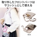 リュック バックパック 痛バッグ Mサイズ ビジネス 推し活 2Way使用 撥水加工 ショルダーバッグ付 レインカバー付属 グレージュ 写真3