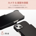 iPhone 15 オープンソフトレザーケース ショルダーストラップ付 &me 写真3