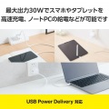 USB Power Delivery 30W AC充電器(C-Cケーブル付属/1.5m) 写真3