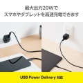 USB Power Delivery 20W AC充電器(C×1) 写真3