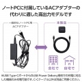 USB Power Delivery 65W AC充電器(C-Cケーブル付属/2m) 写真3