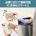 ショルダーストラップ/カードケース付/レザー/ベージュ 写真3