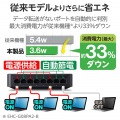 Giga対応スイッチングHub/8ポート/プラスチック筐体/電源外付モデル/ブラック 写真3