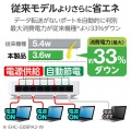 Giga対応スイッチングHub/8ポート/プラスチック筐体/電源外付モデル/ホワイト 写真3