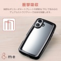 iPhone 16 &me ハイブリッドケース ぷっくりフレーム ミラー 写真3