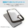 iPhone 16 TOUGH SLIM LITE ハイブリッドケース フレームカラー シルキークリア 写真3