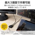 USB Type-C(TM) - HDMI(R)変換アダプター 2ポート 写真3