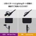 2in1ケーブル(USB Type-C - USB Type-C/Lightning変換/MFi認証) 写真3