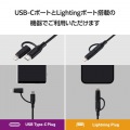 2in1ケーブル(USB Type-C - USB Type-C/Lightning変換/MFi認証) 写真3