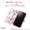 らくらくスマートフォン ソフトレザーケース 薄型 磁石付 フラワーズ 写真3