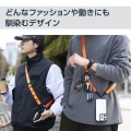 スマホショルダーストラップ/ストラップホールシート/フラット型/ビビッドオレンジ 写真3