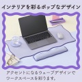 ウェーブ×バイカラーデスクマット“UKIU” 写真3